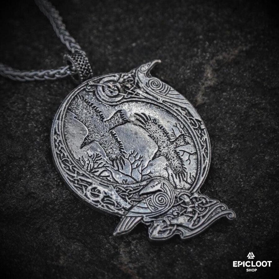 Odin's Ravens Pendant Neckalce