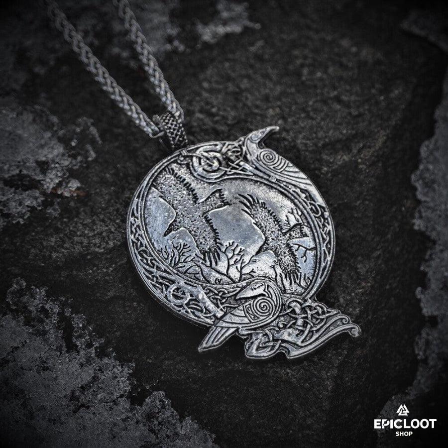 Odin's Ravens Pendant Neckalce