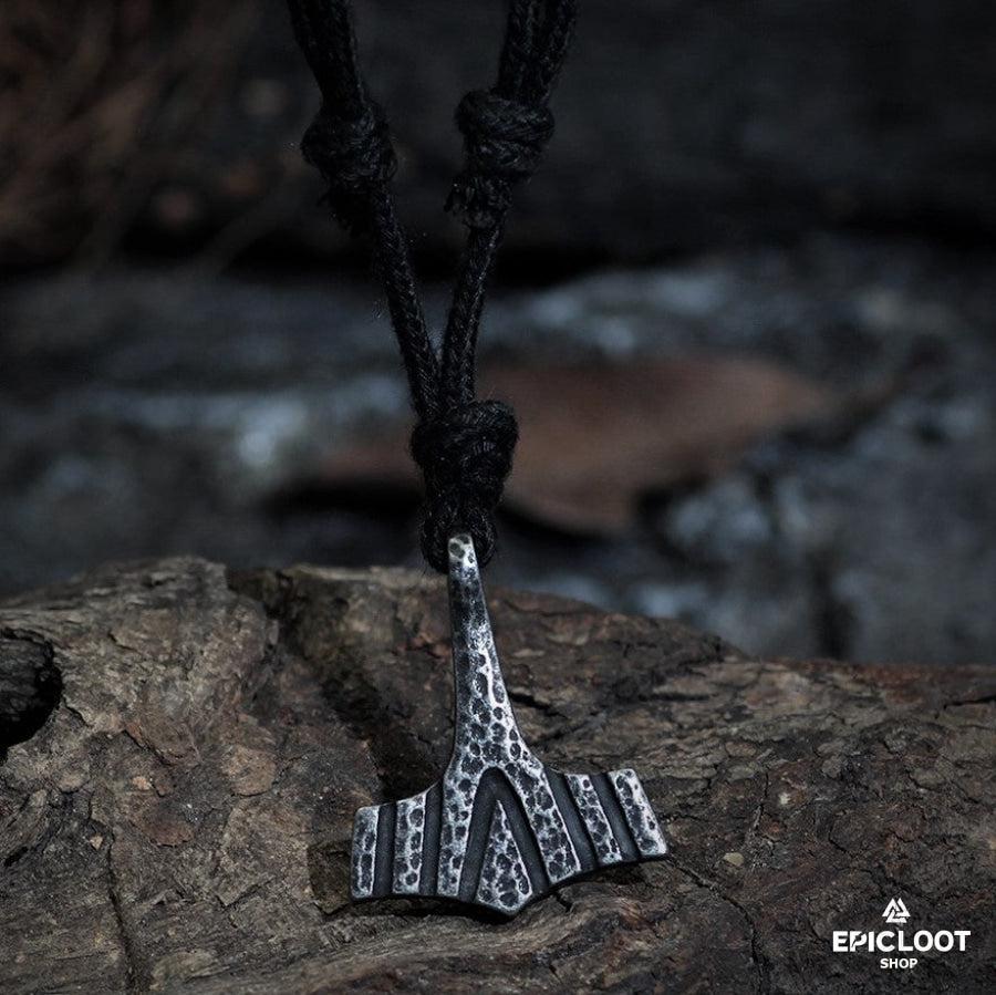 Runic Mjolnir Pendant Necklace