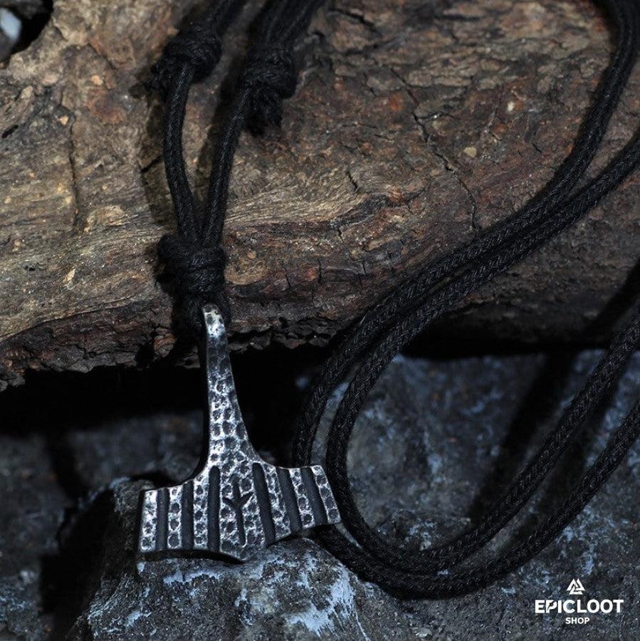 Runic Mjolnir Pendant Necklace