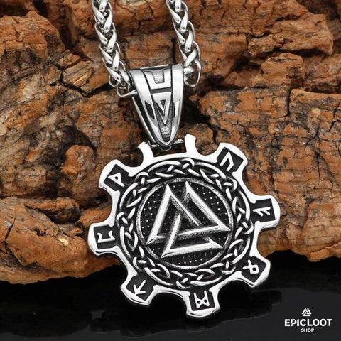 Runic Valknut Necklace