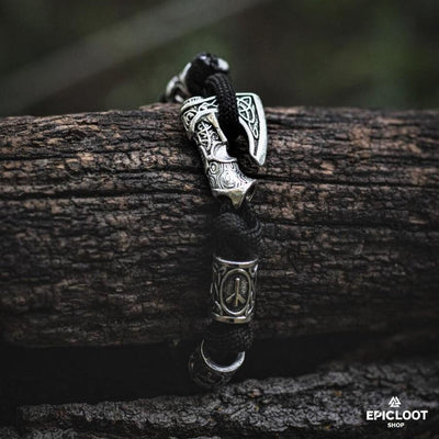 Runic Viking Axe Bracelet