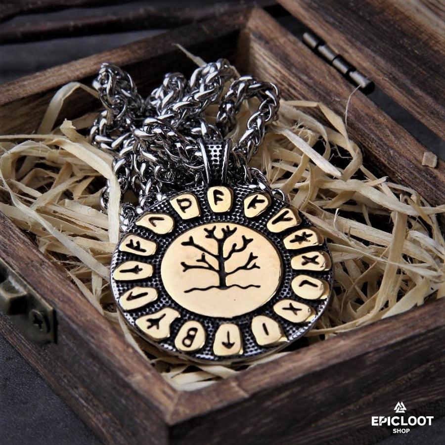 Runic Yggdrasil Tree Necklace