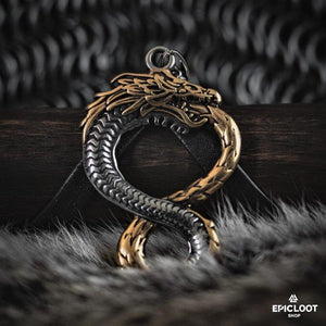 Silver-Gold Jormungandr Necklace