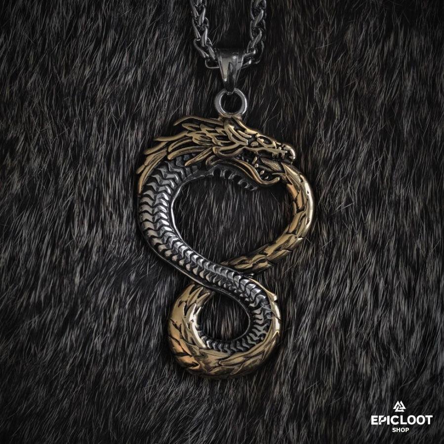 Silver-Gold Jormungandr Necklace