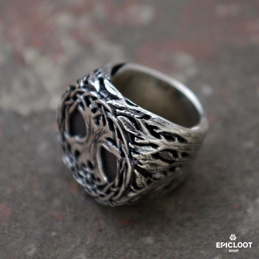 Silver Yggdrasil Ring