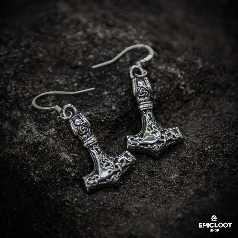 Thor's Hammer Mjolnir Earring