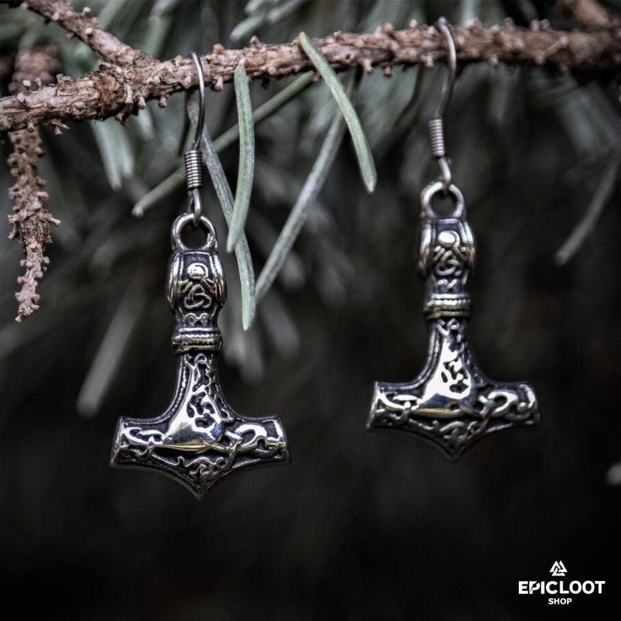 Thor's Hammer Mjolnir Earring