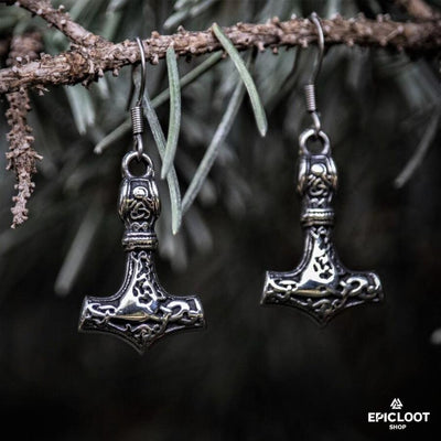 Thor's Hammer Mjolnir Earring