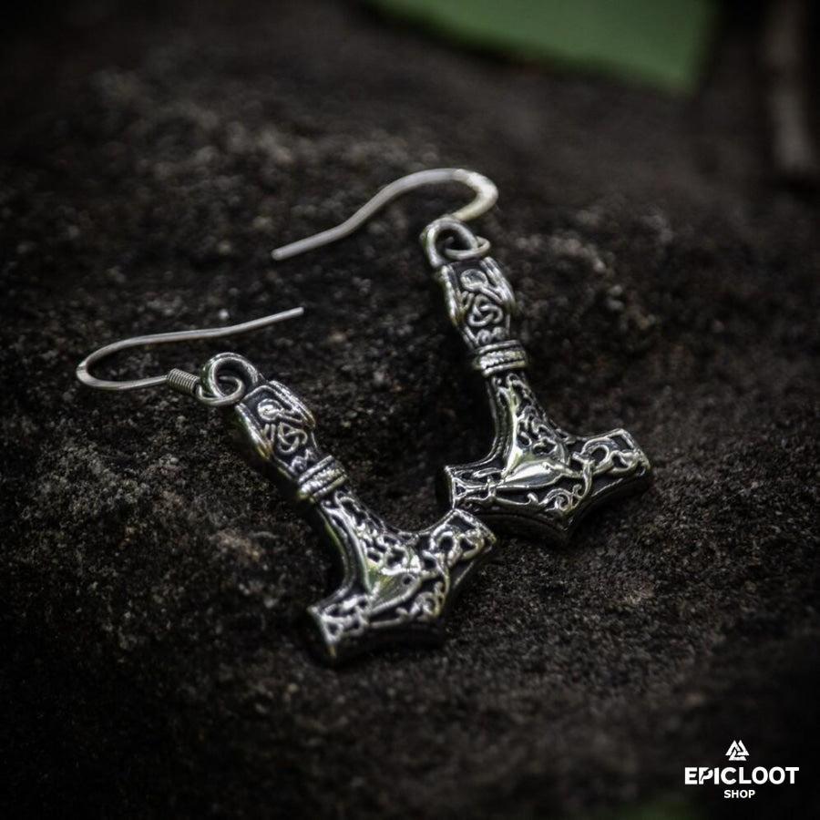 Thor's Hammer Mjolnir Earring