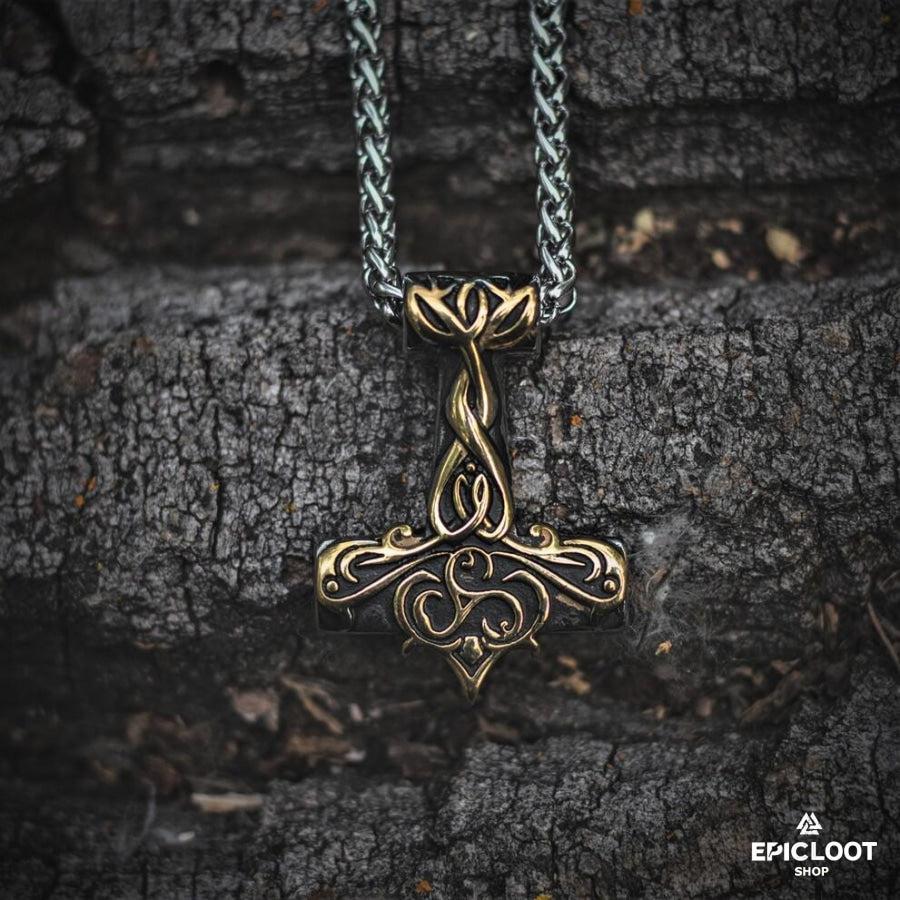 Thor's Hammer Mjolnir with Celtic Carving