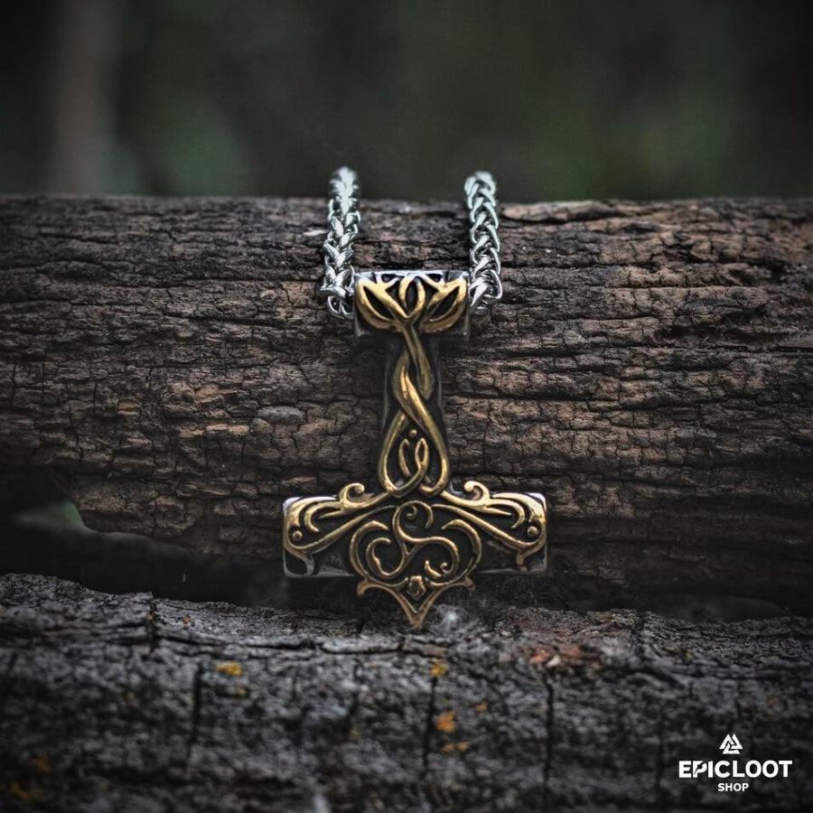 Thor's Hammer Mjolnir with Celtic Carving