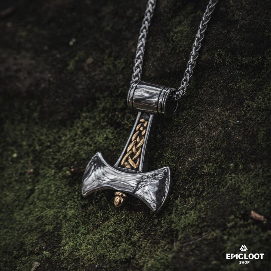 Titanium Steel Viking Axe Mjolnir Shape