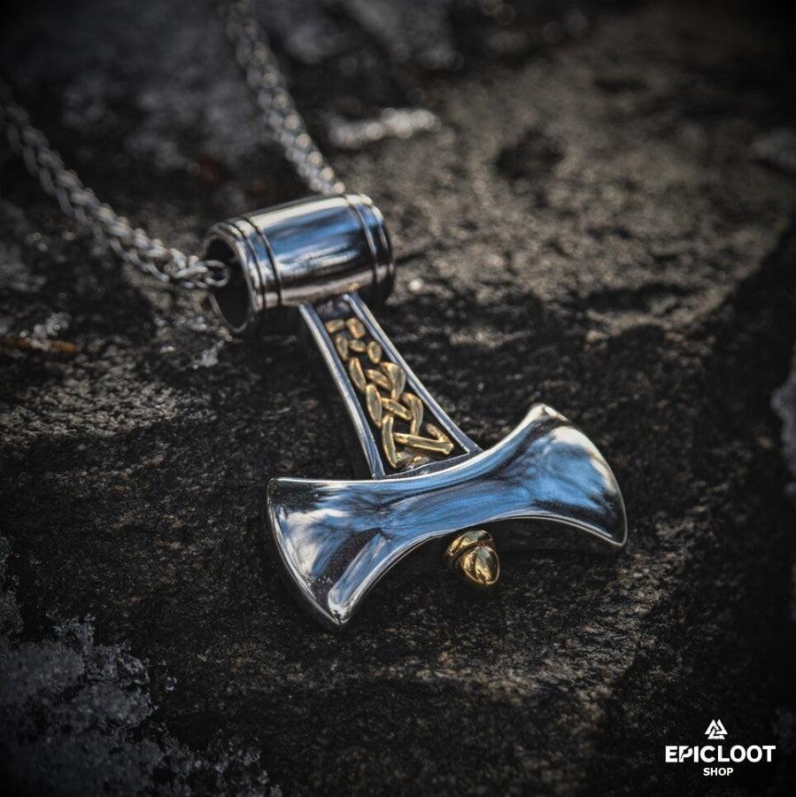 Titanium Steel Viking Axe Mjolnir Shape