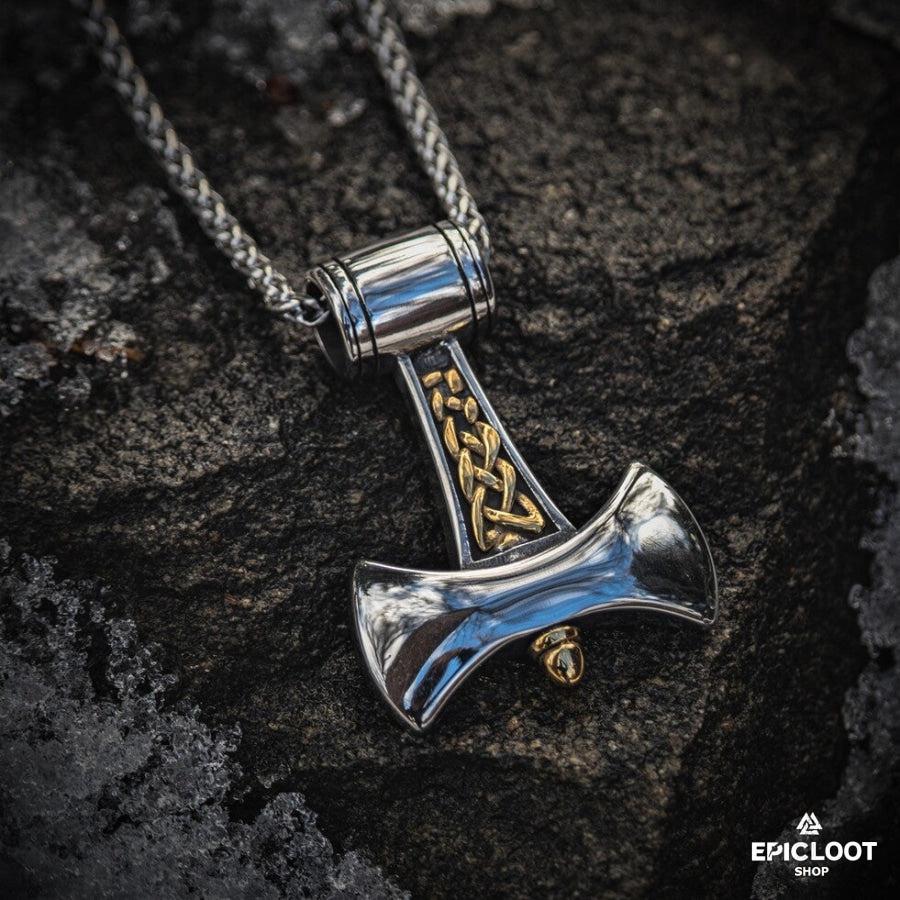Titanium Steel Viking Axe Mjolnir Shape