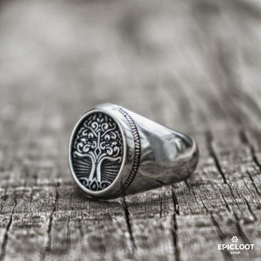 Tree of Life Yggdrasil Ring