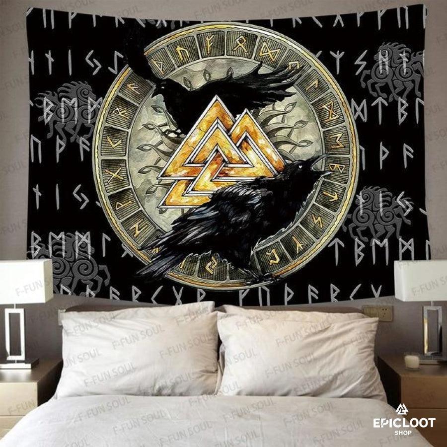 Valknut Ravens Wall Hanging