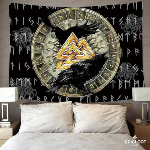 Valknut Ravens Wall Hanging