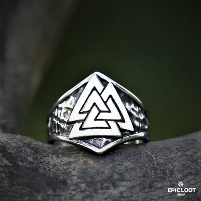 Valknut Symbol Antique Viking Ring