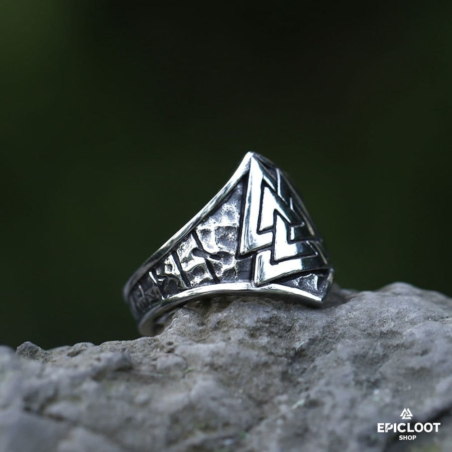 Valknut Symbol Antique Viking Ring