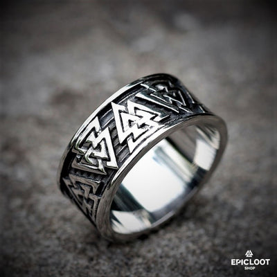 Valknut-Symbol Wikinger-Ring