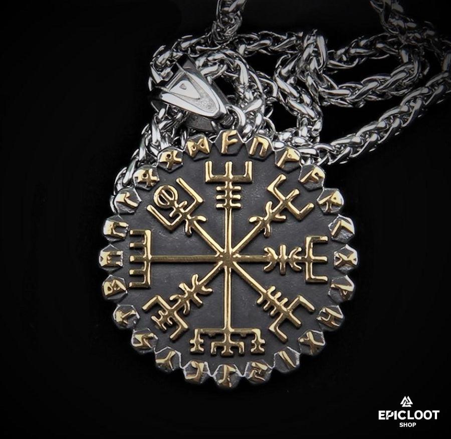 Vegvisir & Aegishjalmur 2 Sides Necklace