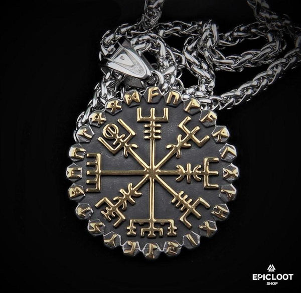 Viking Kompas Noorse Runen Ketting Mannen Gouden Kleur Rvs Vegvisir Hanger Nooit Vervagen Vintage Mannelijke Scandinavische Sieraden 36 Viking Kompas Noorse Runen Ketting Mannen Gouden Kleur Rvs Vegvisir Hanger Nooit Vervagen Vintage Mannelijke Scandinavische Sieraden 36
