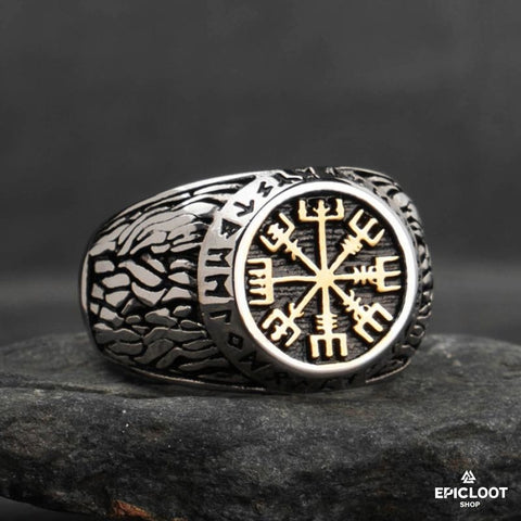 Vegvisir Runic Ring