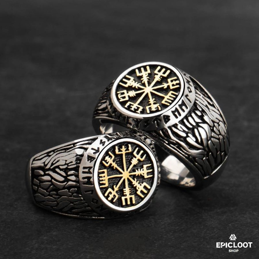 Vegvisir Runic Ring