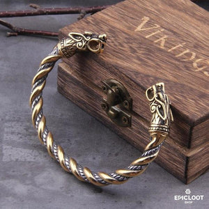 Wikinger-Drachen-Armband - Gold