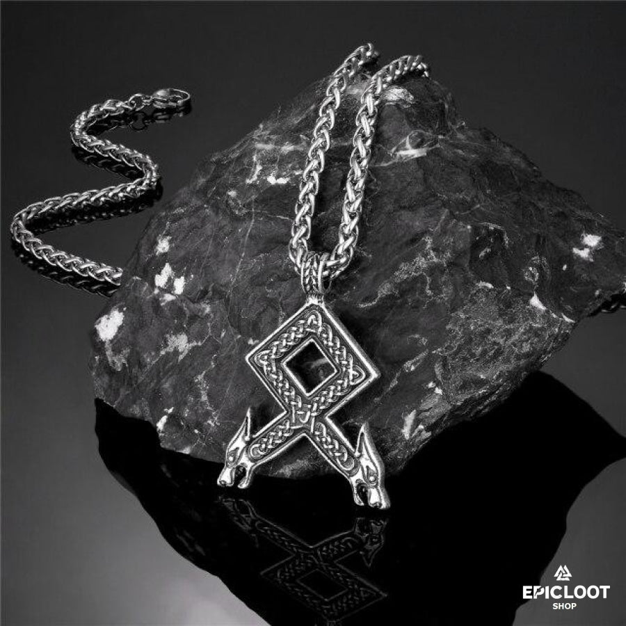 Viking Nordic Rune Pendant - Stainless steel