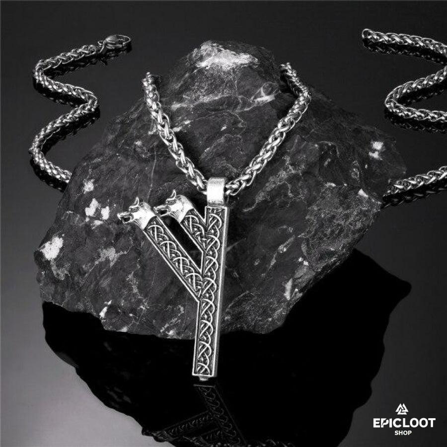 Viking Nordic Rune Pendant - Stainless steel