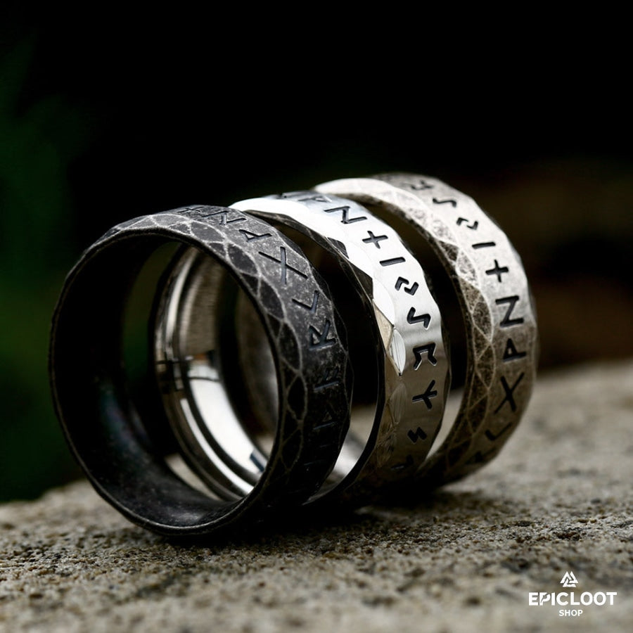Viking Nordic Runes Ring