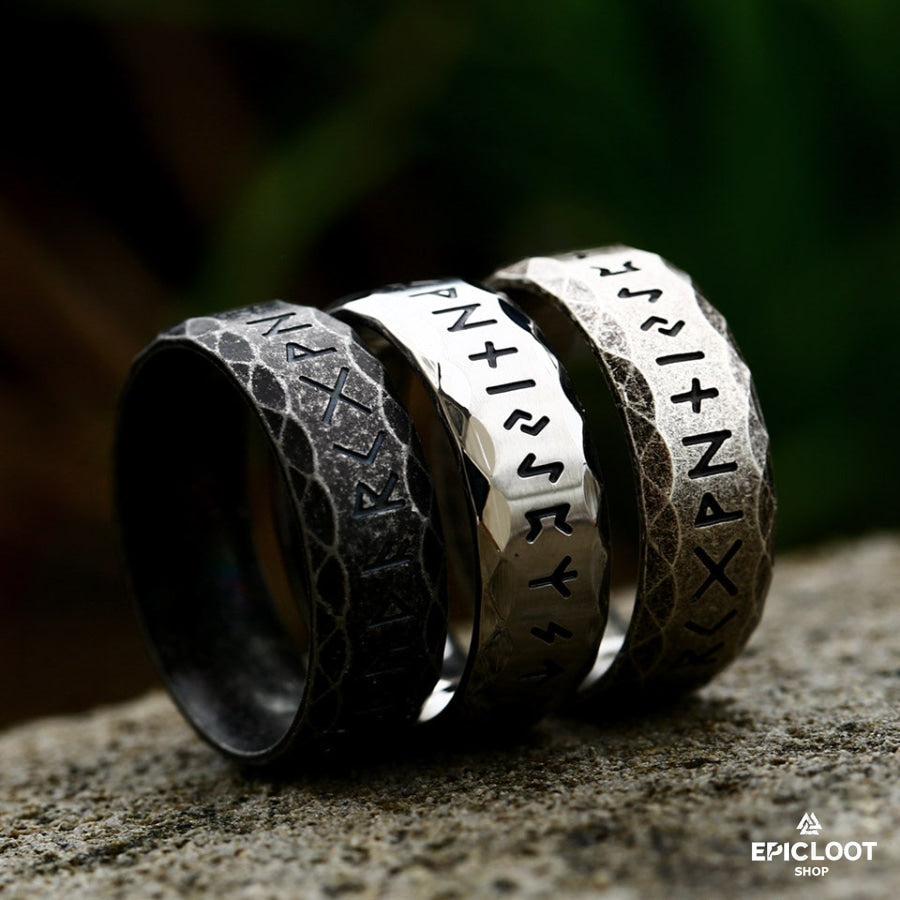 Viking Nordic Runes Ring