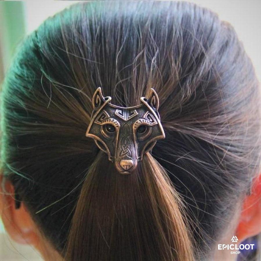 Viking Norse Hair Tie Fenrir Wolf