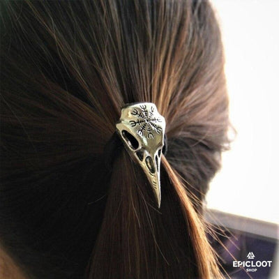 Viking Norse Hair Tie Raven