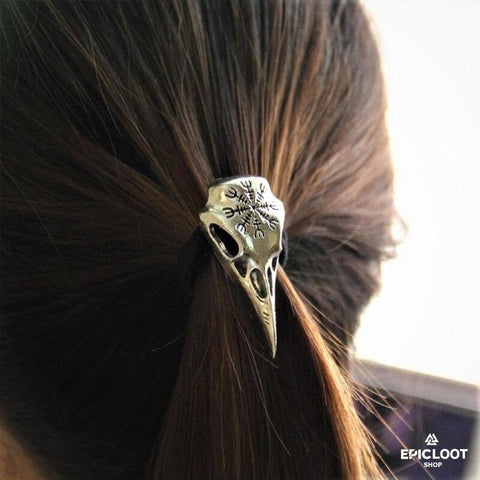 Viking Norse Hair Tie Raven