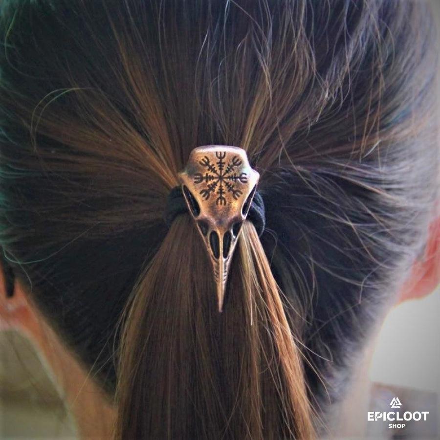 Viking Norse Hair Tie Raven