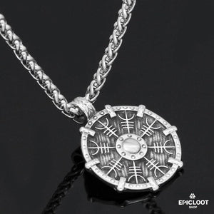 Viking Shield Helm of Awe Necklace