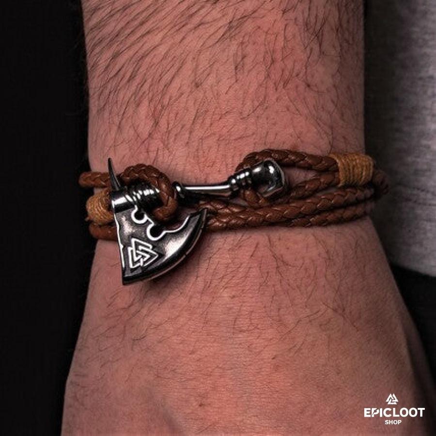 Vikings Valknut Axe Bracelet