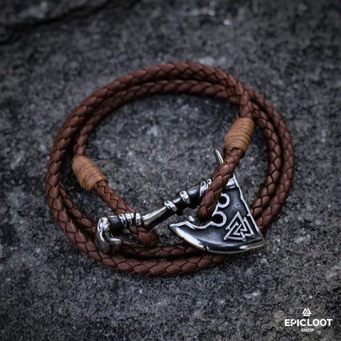 Vikings Valknut Axe Bracelet