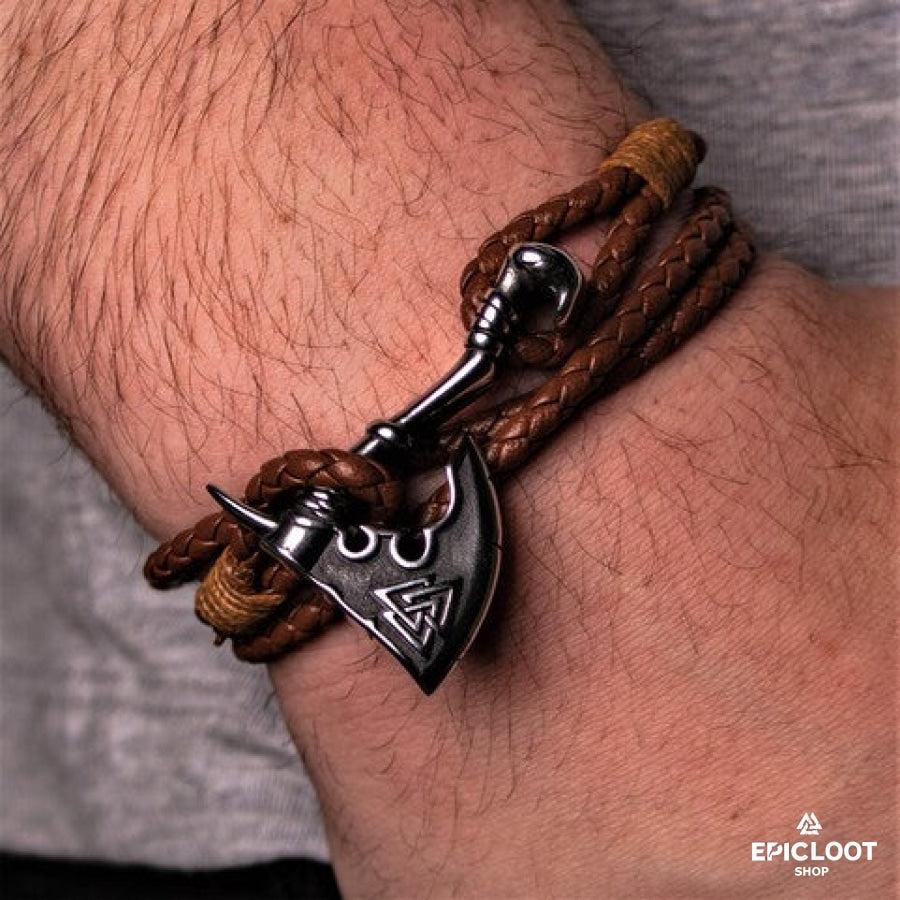 Vikings Valknut Axe Bracelet