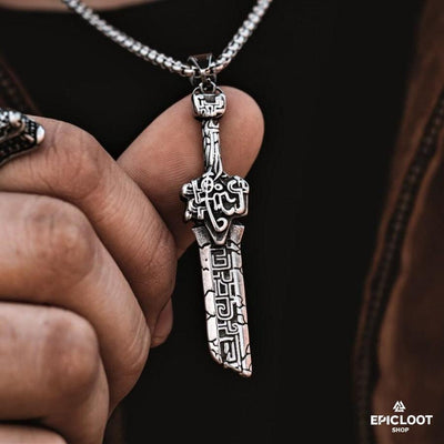 Collana con Spada Spezzata del Guerriero