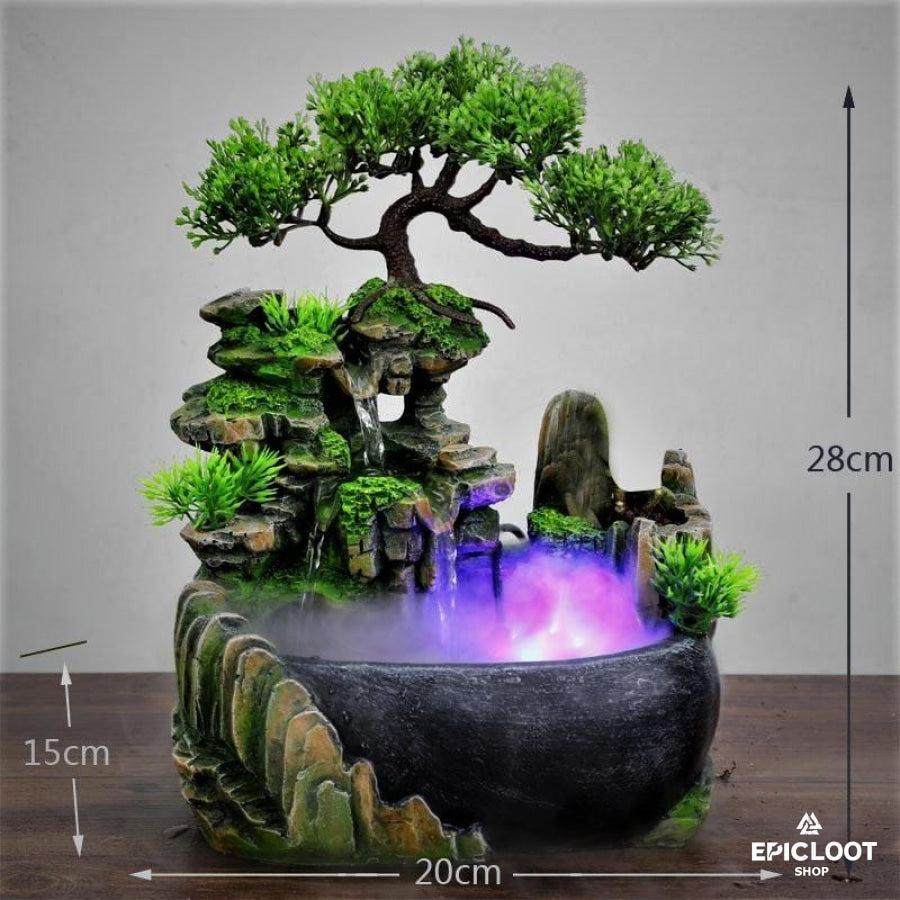 Waterfall Yggdrasil Color Changing LED Lights Spray - Viking Jewelry For Men - Detailed View | Epic Loot Shop