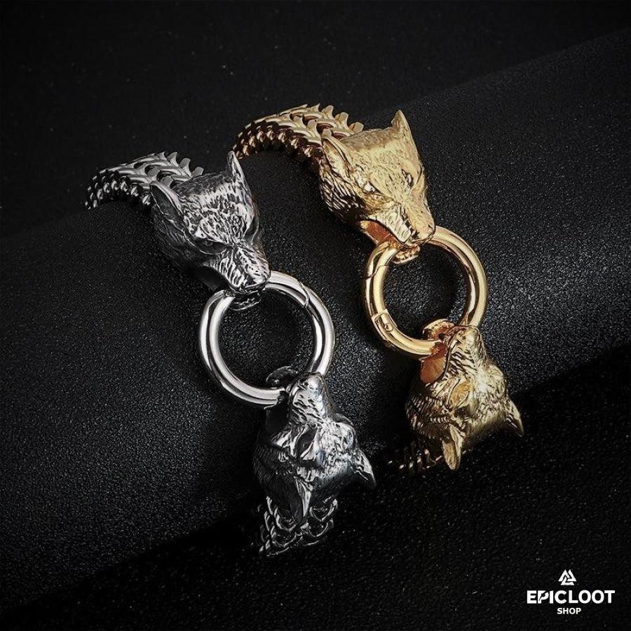 Wolves Head Bracelet