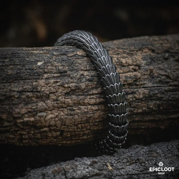 Bracelet Bois Laqué Multicolore - Motif Serpents - Femme - B86