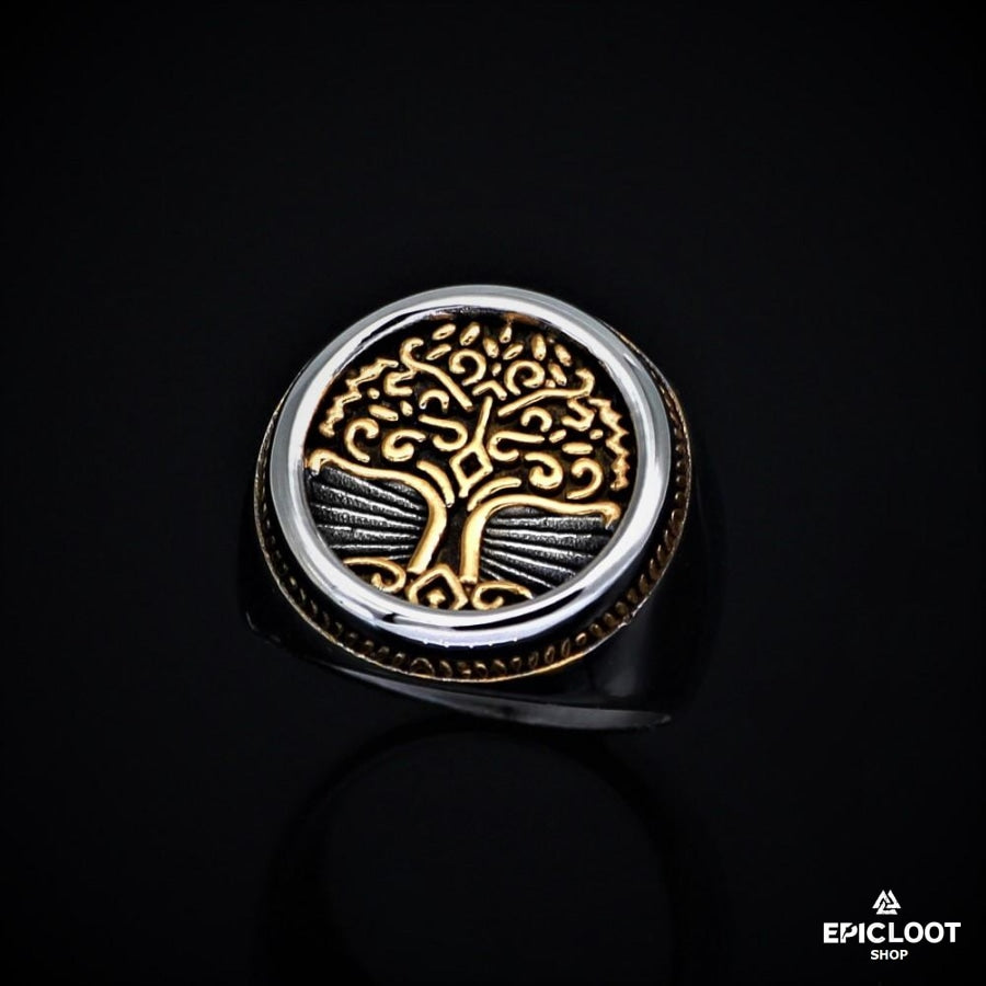 YggdrasiL Ring Silver-Gold