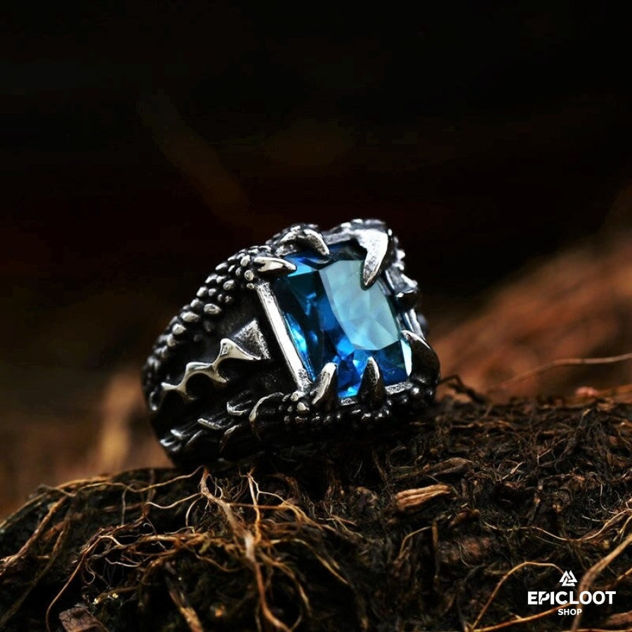 Zircon Dragon Claw Ring Vikings Ring