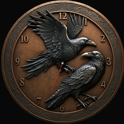 Odin's Ravens Clock