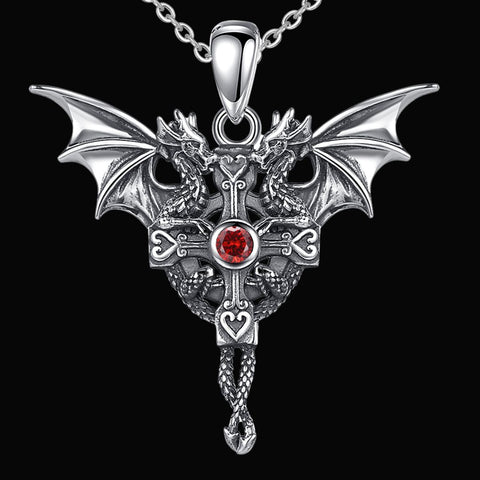 Twin Dragon Guardian Pendant